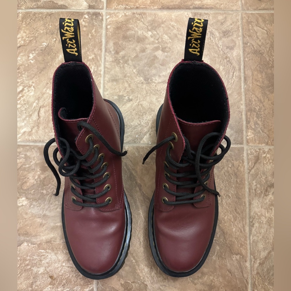 Dr. Martens Cherry Red Leather Boots
